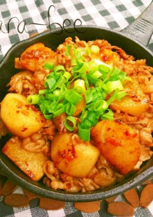 長いもと豚コマの香ばし醤油食べラー炒め-レシピのメイン写真