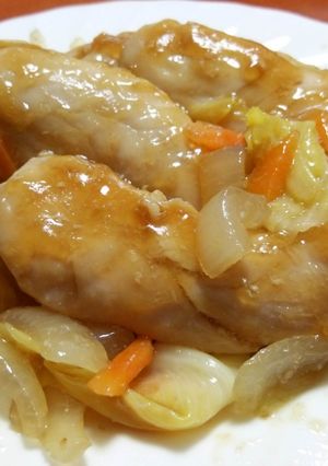 新玉・新キャベ・ささみのにんにく醤油-レシピのメイン写真