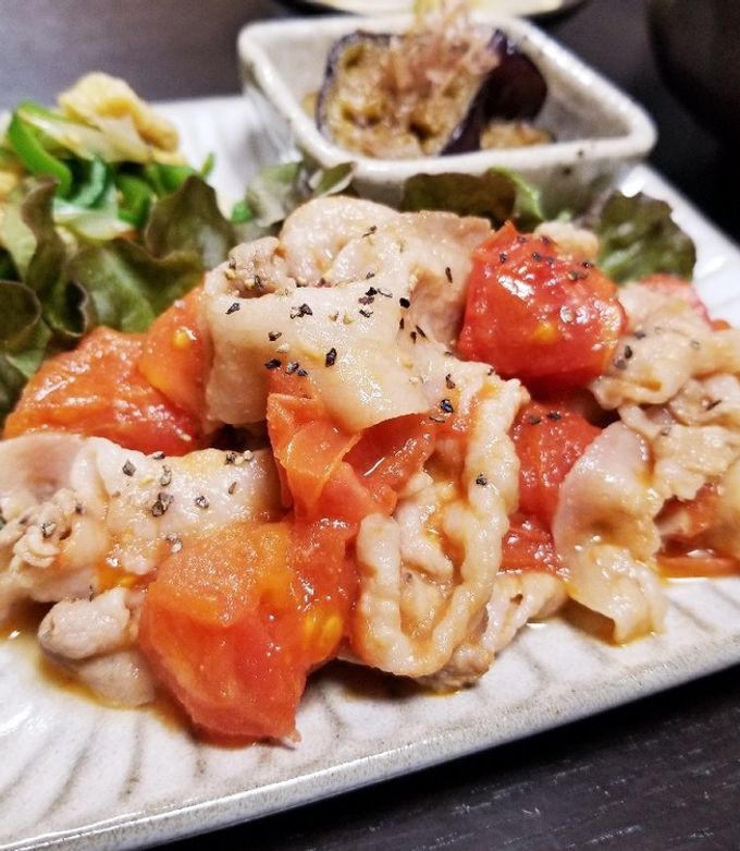豚肉とトマトのコク旨ポン酢炒め-レシピのメイン写真