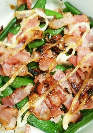 旬のさやえんどう焼き-レシピのメイン写真