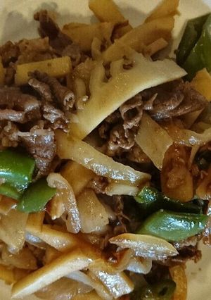 新玉ねぎとタケノコのオイスターソース炒め-レシピのメイン写真