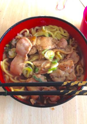 【男の料理】焼鳥濃厚らーめん！-レシピのメイン写真