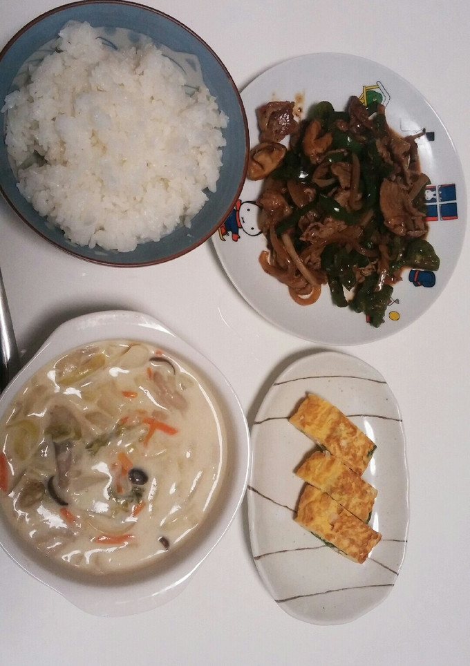 中華炒めと玉子焼き-レシピのメイン写真