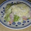 春キャベツとウインナーのグラタン