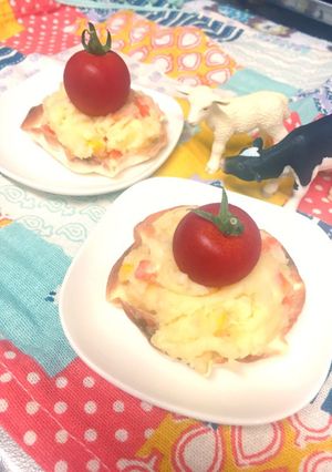 餃子の皮で！簡単可愛い♡ポテサラカップ-レシピのメイン写真