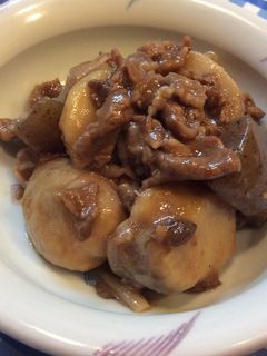 里芋と牛肉オイスターソース炒め煮-レシピのメイン写真