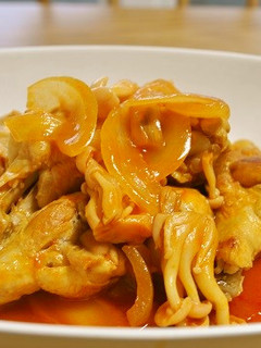 手羽元ときのこのケチャップ煮-レシピのメイン写真