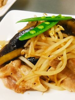 豚バラなすモヤシのポン酢炒め-レシピのメイン写真