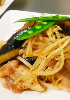 豚バラなすモヤシのポン酢炒め-レシピのメイン写真