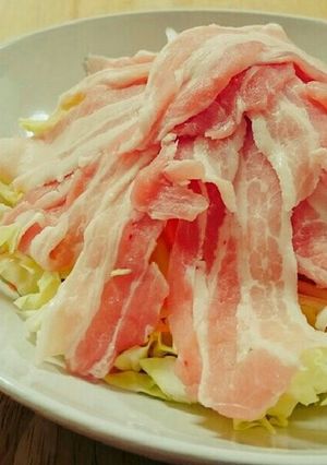 超簡単!豚バラ蒸し。たっぷり野菜と一緒に-レシピのメイン写真
