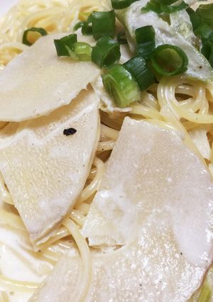 筍と長ネギのさっぱりクリームパスタ-レシピのメイン写真