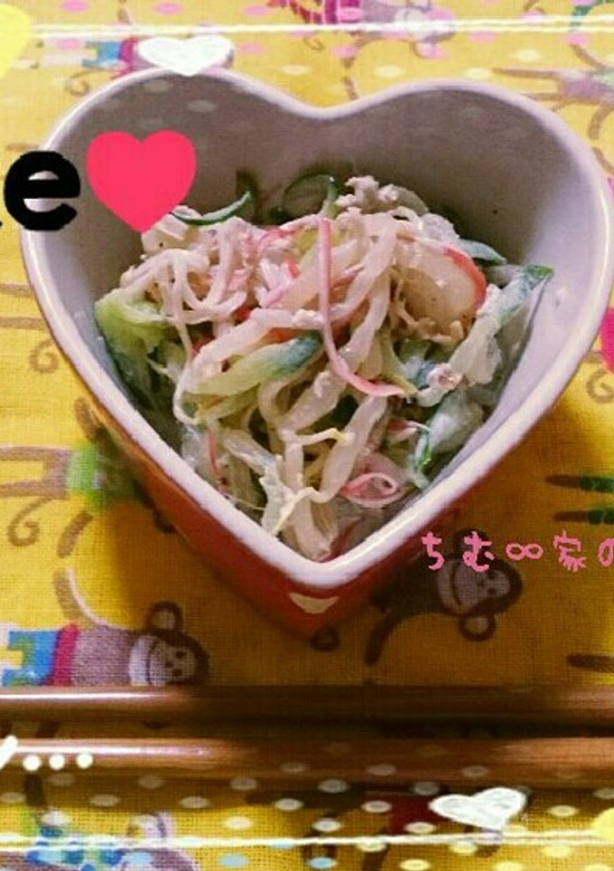 簡単♡もやしとカニカマ和風マヨあえ♡-レシピのメイン写真