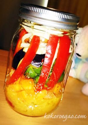 メイソンジャーサラダ♪トマトチーズドレ-レシピのメイン写真