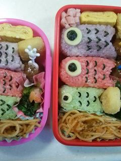 子どもの日のキャラ弁☆こいのぼりおにぎり-レシピのメイン写真