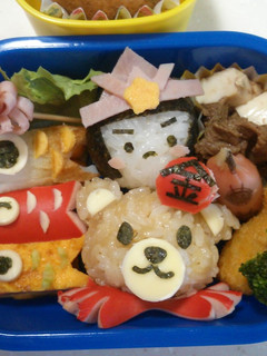 子どもの日のキャラ弁☆熊に乗った金太郎-レシピのメイン写真