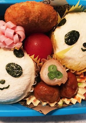 ☆キャラ弁☆サンドイッチ パンダ-レシピのメイン写真