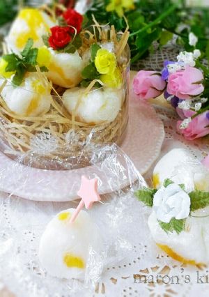 製氷皿で作るゼリー玉♡フルーツ牛乳寒天-レシピのメイン写真