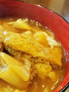 残りカレーで簡単激旨☆きつねカレーうどん-レシピのメイン写真