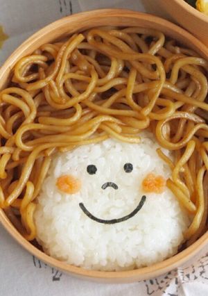 顔弁の作り方〜焼きそば編〜-レシピのメイン写真