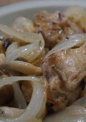 鶏手羽元と新玉ねぎの煮物-レシピのメイン写真