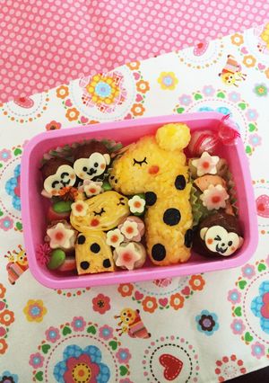 キャラ弁 きりんの親子弁当-レシピのメイン写真