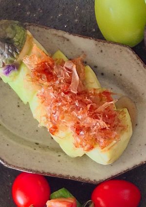 レンジで１分３０秒 焼き茄子風おかか和え-レシピのメイン写真