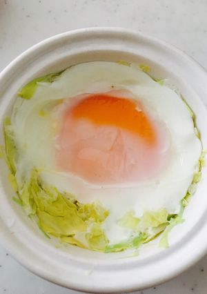 簡単！朝食にも！卵とキャベツのココット♡-レシピのメイン写真