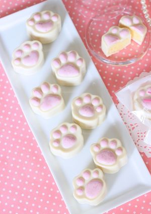白ねこちゃんの肉球チョコケーキ-レシピのメイン写真