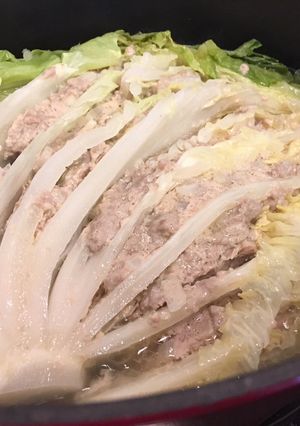 白菜とひき肉の重ね煮込み。中華風♪-レシピのメイン写真