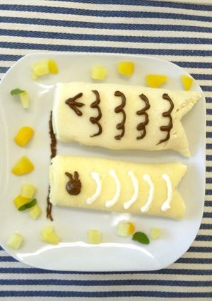 巻き巻き♪こいのぼりクレープ-レシピのメイン写真
