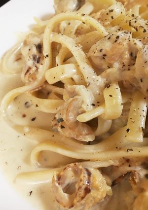 プチプラ食材で本格☆帆立クリームパスタ-レシピのメイン写真