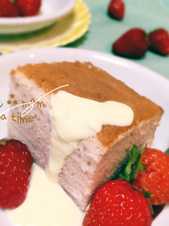 卵白だけで作る♡いちごみるくケーキ♡-レシピのメイン写真
