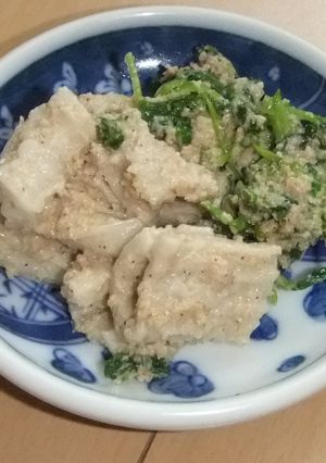 湯葉と三つ葉のごまあえ-レシピのメイン写真