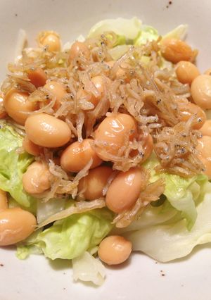 春キャベツと大豆の温サラダ-レシピのメイン写真