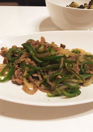 牛肉とピーマンのチャプチェ風炒め♪-レシピのメイン写真
