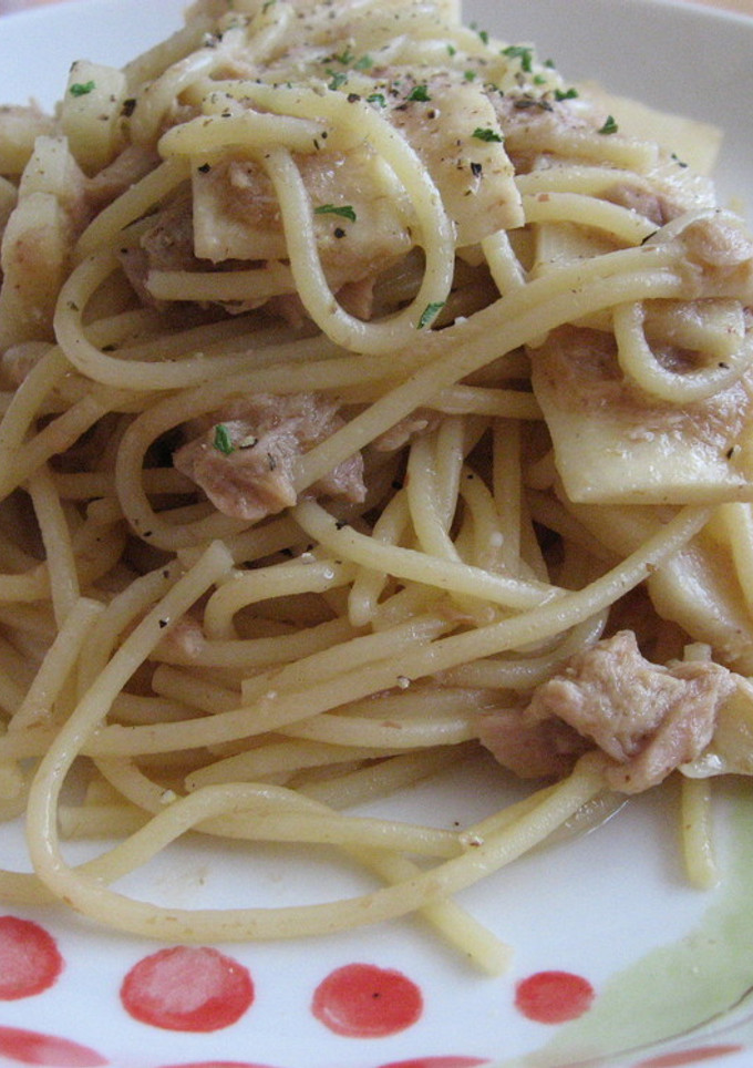 ツナとたけのこの和風パスタ-レシピのメイン写真