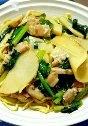 旬の筍であんかけ焼きそば〜♪-レシピのメイン写真
