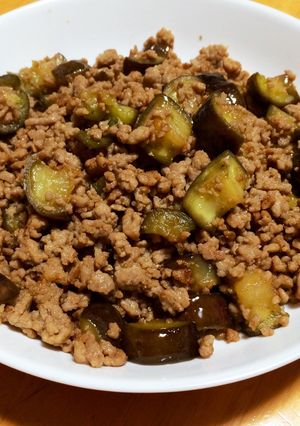 ささっと簡単！ひき肉とナスの中華炒め-レシピのメイン写真