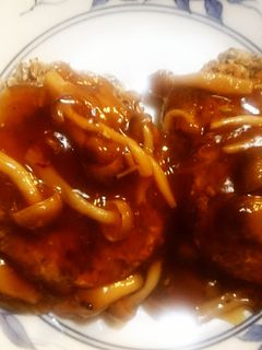 あらめの和風豆腐ハンバーグきのこあんかけ-レシピのメイン写真