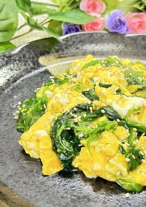ふわっと卵が舞う☆ほうれん草の中華いため-レシピのメイン写真