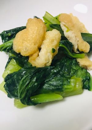 簡単！チンゲンサイと油揚げの炒め煮-レシピのメイン写真