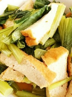 小松菜と厚揚げの煮びたし-レシピのメイン写真