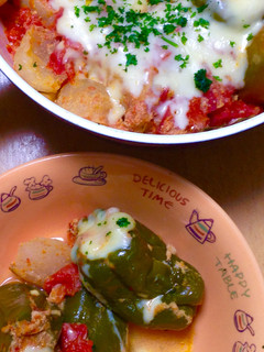 ◎まるごとピーマン肉詰めのトマト煮込み◎-レシピのメイン写真
