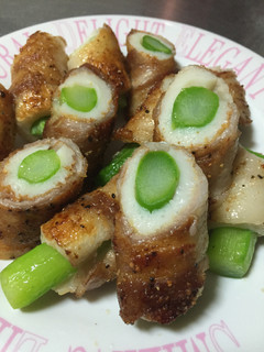 ちくわでカサ増し!!アスパラの肉巻き♪-レシピのメイン写真