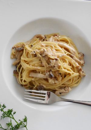 ポルチーニ茸のクリームパスタ-レシピのメイン写真