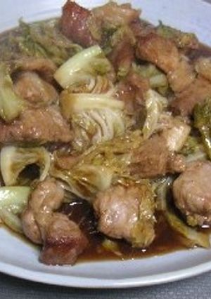 豚バラ肉と春キャベツのウスターソース煮-レシピのメイン写真