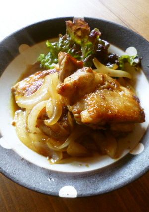 鶏と新玉のカレー照り焼き♪-レシピのメイン写真