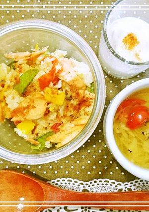 朝食・ランチ☆レンジで洋風炒飯風混ぜご飯-レシピのメイン写真