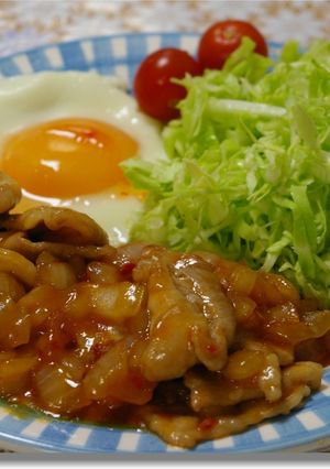 カフェ風♪豚肉のチリソース焼き-レシピのメイン写真