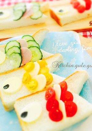 子供の日♡こいのぼりのサンドイッチ風-レシピのメイン写真